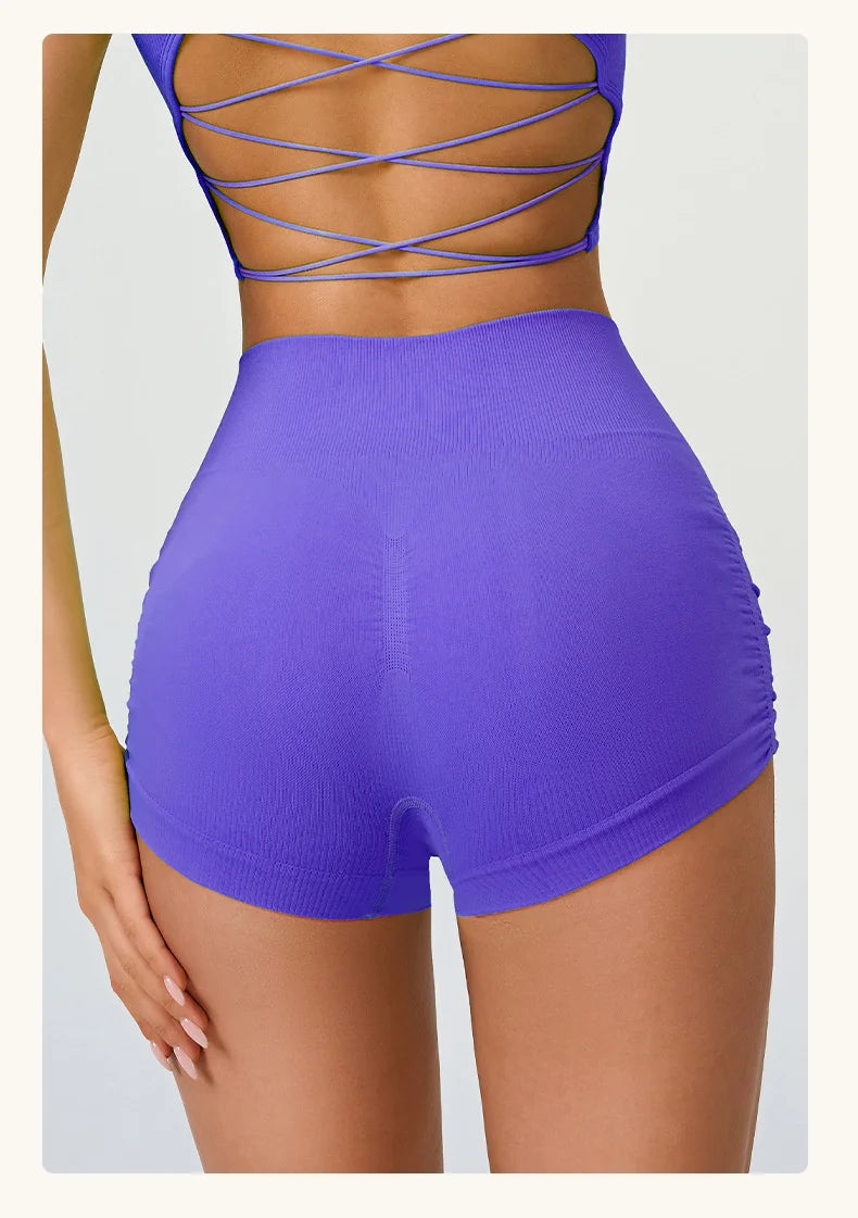 Bellanica - Seamless high-waist scrunch shorts