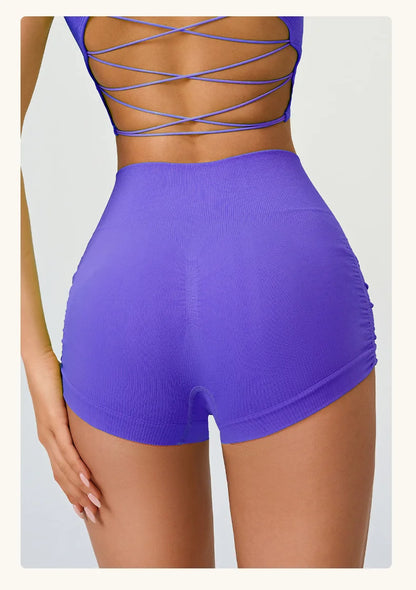 Bellanica - Seamless high-waist scrunch shorts