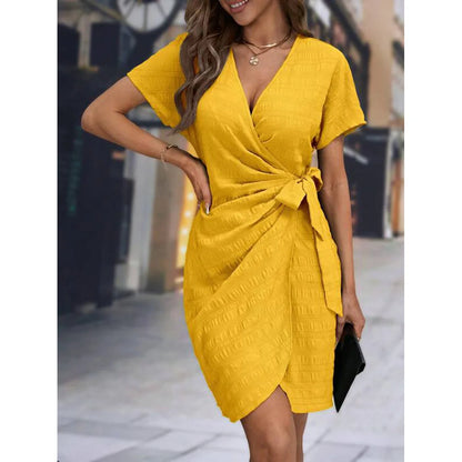 Bellanica - Summer V-Neck Wrap Dress Women