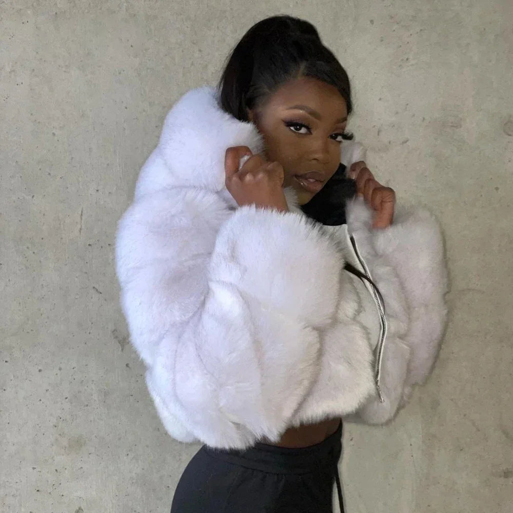 Bellenica - Pink Faux Fur Coat