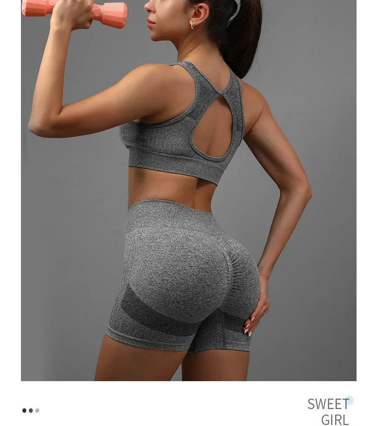 Bellanica - Women’s yoga workout shorts set