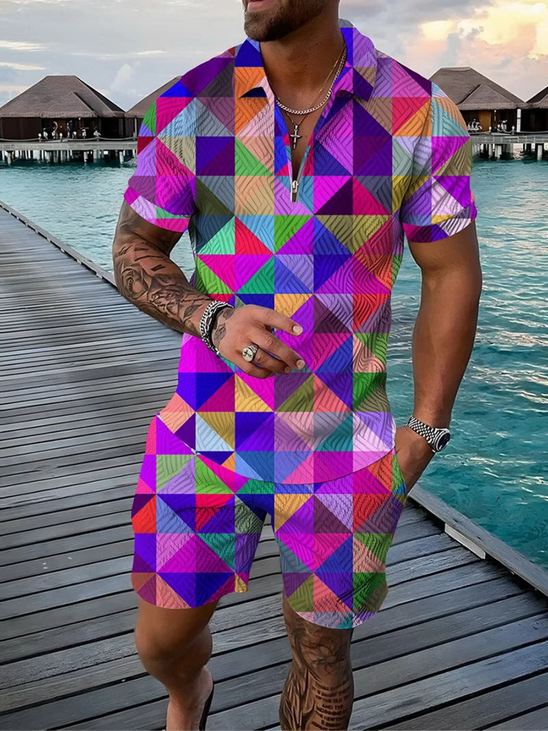 Bellanica - 3D Geometric Print Men's Set