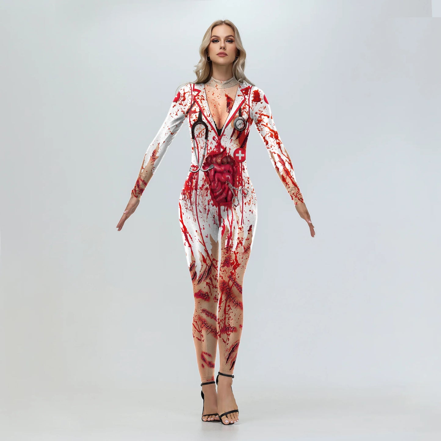 Bellanica - Bloody Zombie Bodysuit Halloween Costume