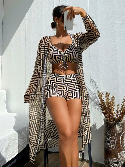 Bellanica -  Lattice Bikini Set with Shorts