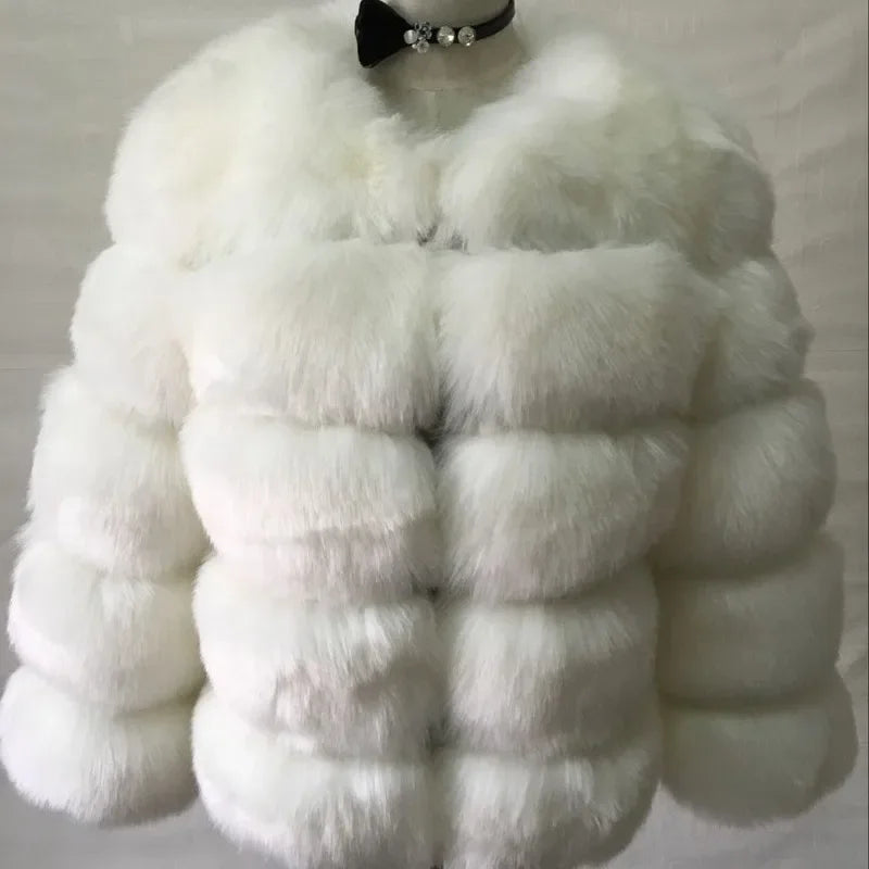 Bellanica - Faux Fur Women Coats Solid