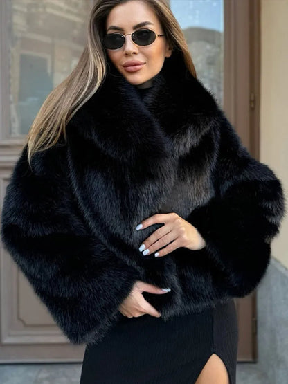 Bellanica - Luxury Thick Faux Fur Coat for Women