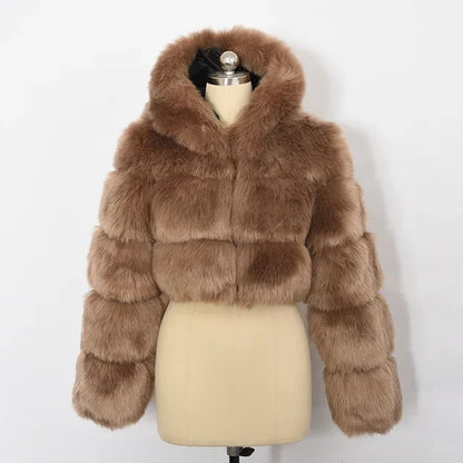 Bellenica - Pink Faux Fur Coat