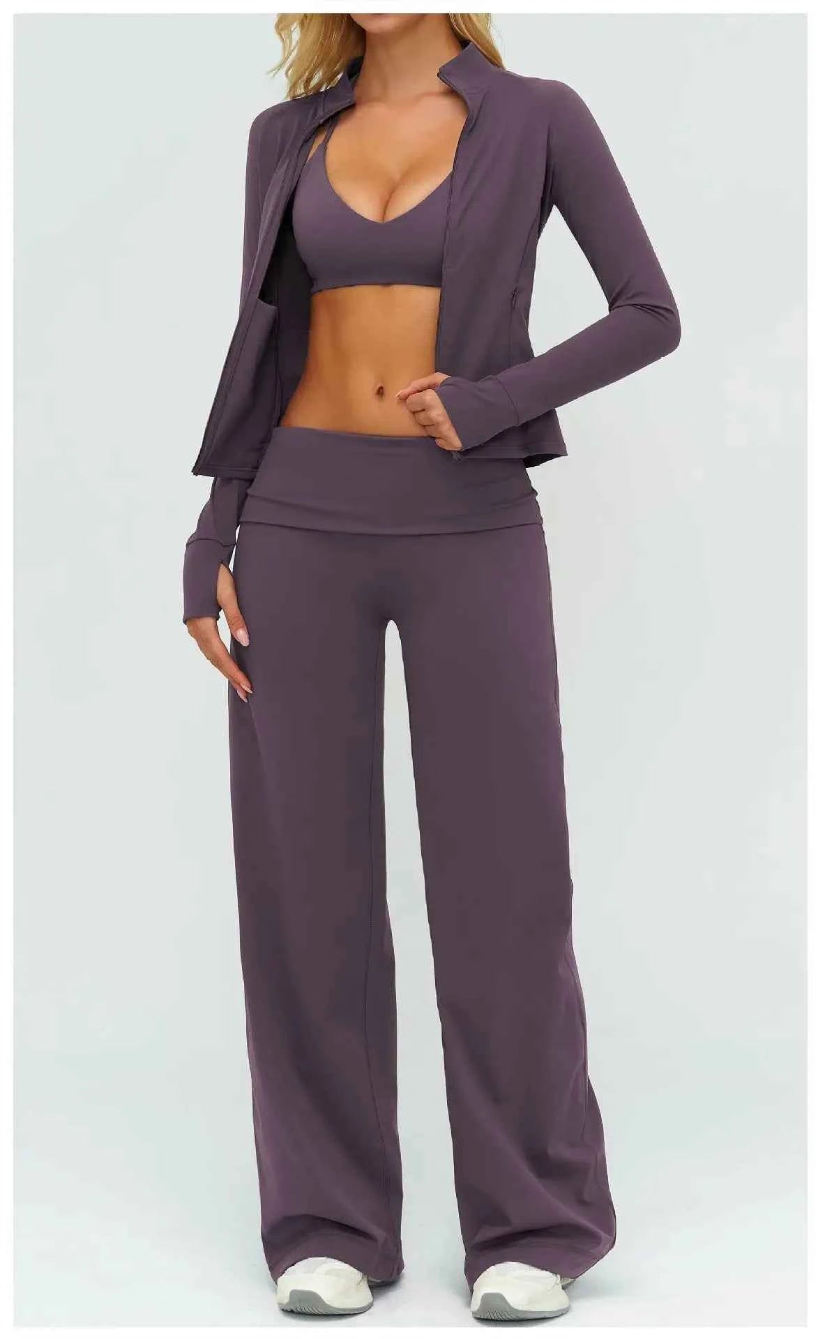 Womens Casual Yoga Tracksuit Set