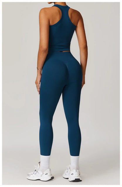 Bellanica - Seamless Ribbed 2-Piece Yoga Set