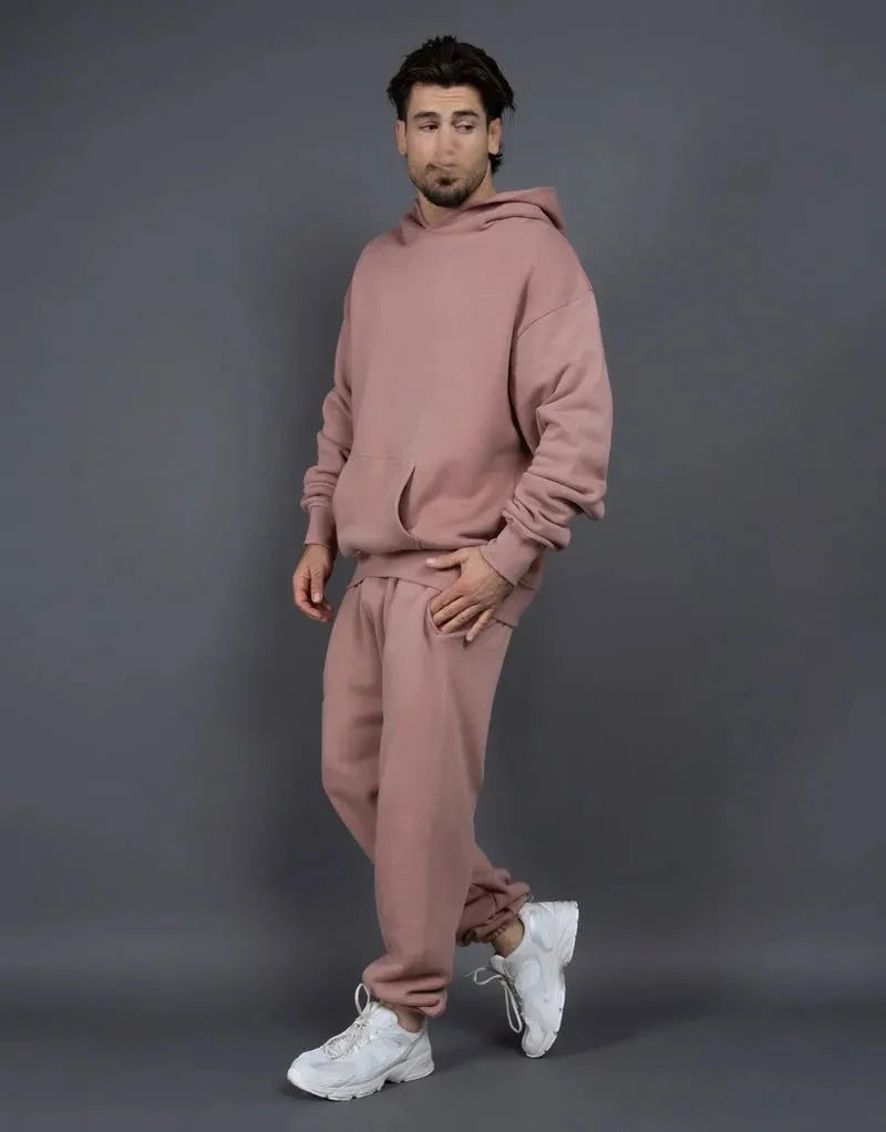 Bellanica - Fleece-Lined Thick Hooded Sweatshirt Set