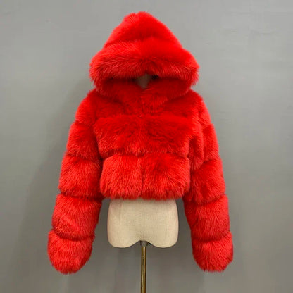 Bellenica - Pink Faux Fur Coat