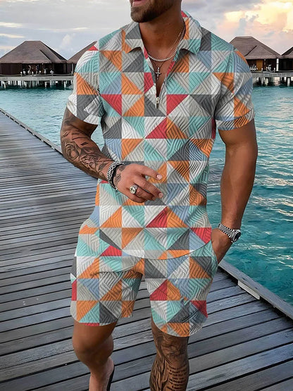 Bellanica - 3D Geometric Print Men's Set