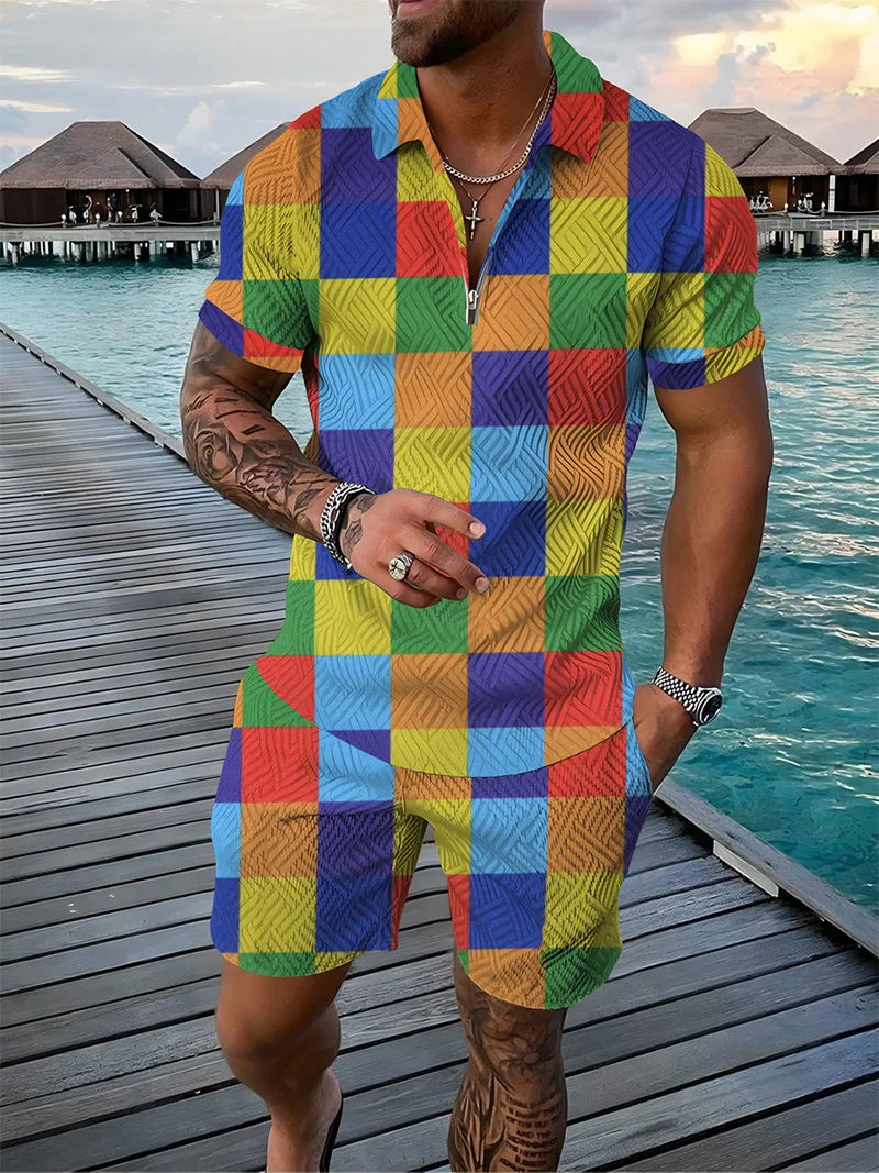 Bellanica - 3D Geometric Print Men's Set