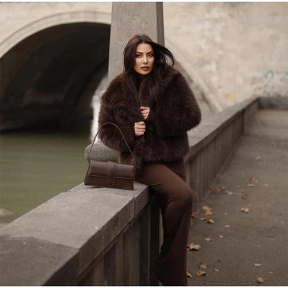 Bellanica - Luxury Thick Faux Fur Coat for Women