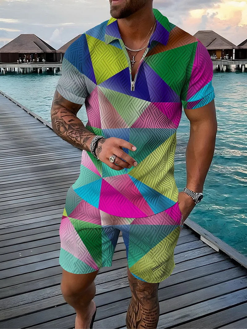 Bellanica - 3D Geometric Print Men's Set