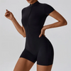Nude Zip-Up Yoga Jumpsuit, Fitted