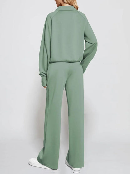 Bellanica - Women's 2-Piece Zipper Sweat Set
