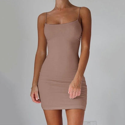 Bellanica - Spaghetti Strap Bodycon Mini Dress