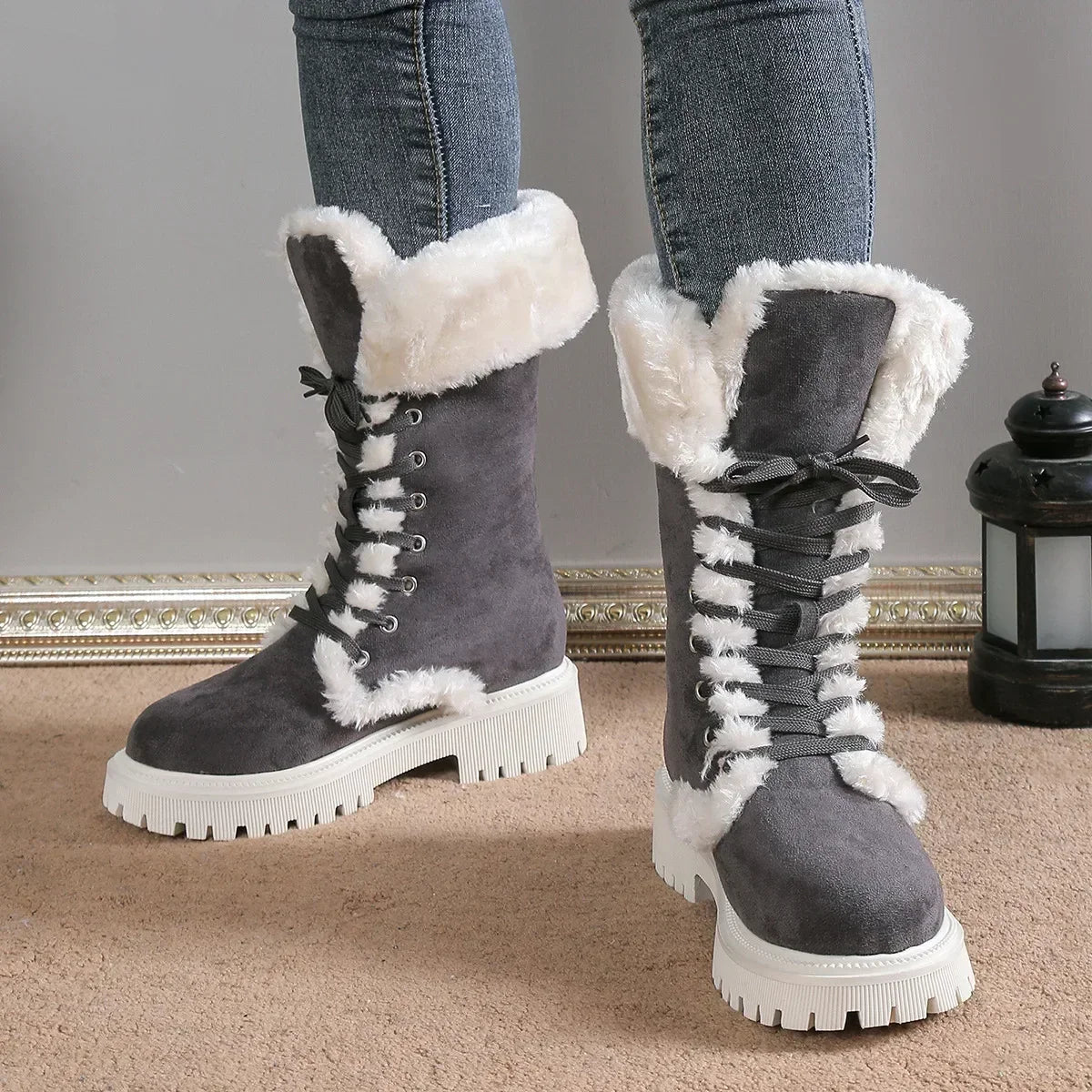 Bellanica - Plush faux snow boots