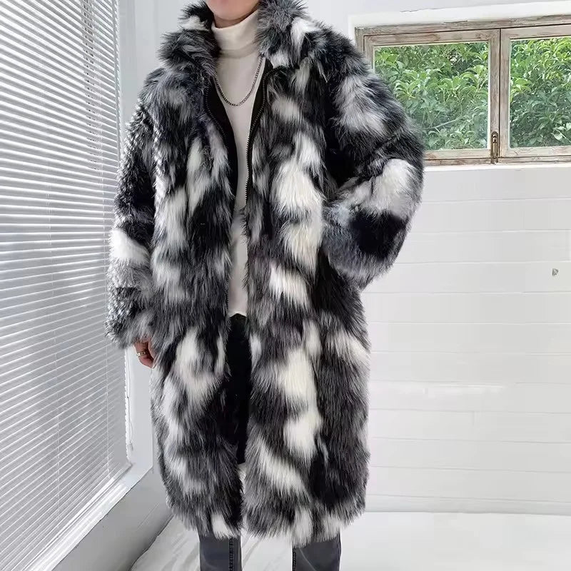 Bellanica - Men’s Hip-Hop Faux-Fur Coat