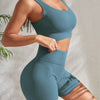Ribbed Crop Tank & Shorts Workout Set