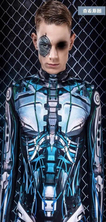 Bellanica - Cyberpunk Robot Skeleton Halloween Catsuit