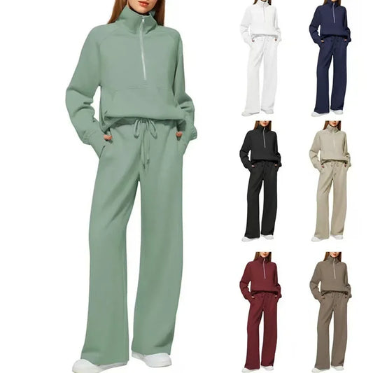 Bellanica - Women's 2-Piece Zipper Sweat Set