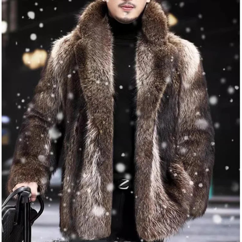 Bellanica - Men’s Thick Faux Fur Coat