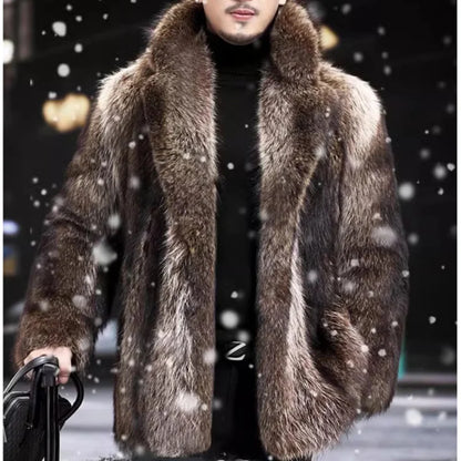 Bellanica - Men’s Thick Faux Fur Coat