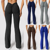 V-Back High-Waist Flare Leggings