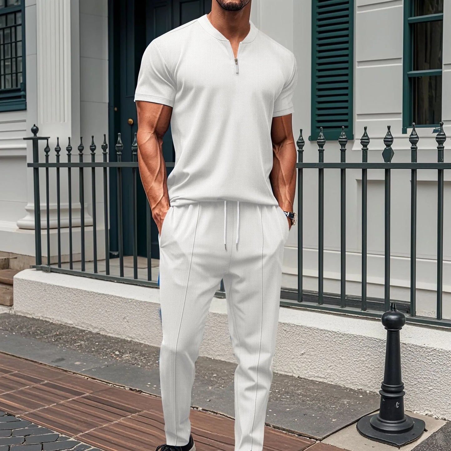 Bellanica - Men's Waffle Polo Set