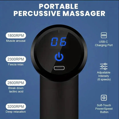 Bellanica - Portable Massage Gun For Body, Back, Neck, and Legs (Mini Massage Gun)