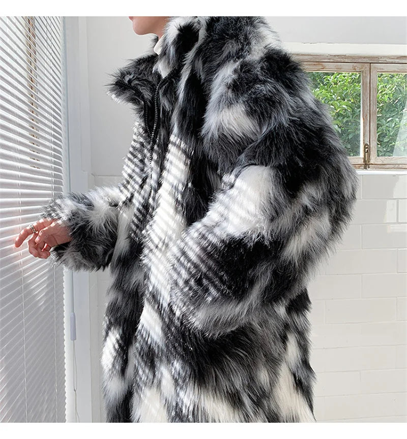 Bellanica - Men’s Hip-Hop Faux-Fur Coat