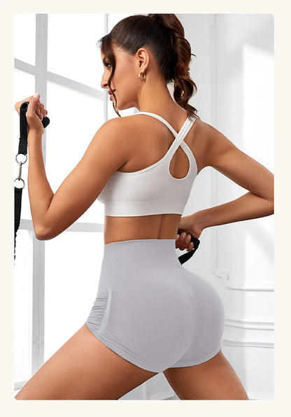 Bellanica - Seamless high-waist scrunch shorts