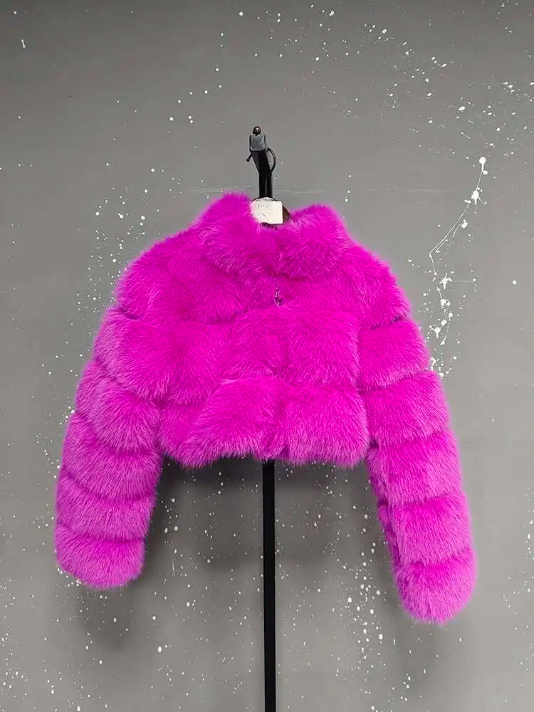 Bellanica - Women’s Short Faux-Fur Jacket