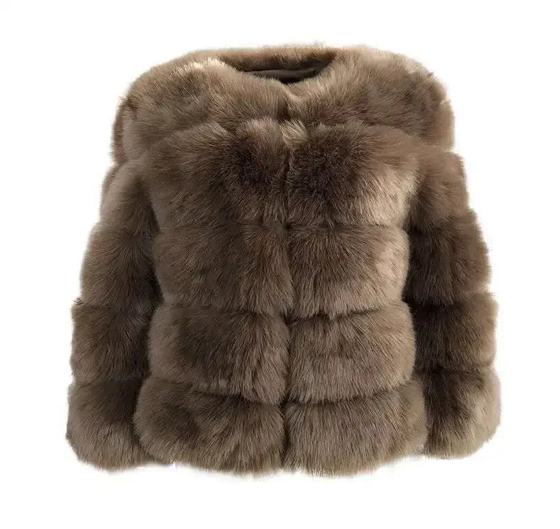 Bellanica - Faux Fur Women Coats Solid