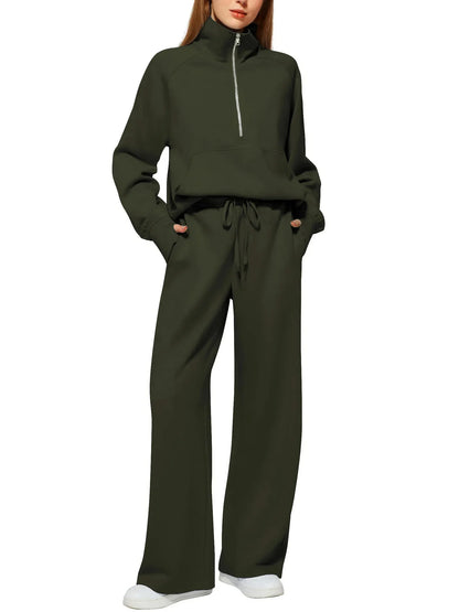 Bellanica - Women's 2-Piece Zipper Sweat Set