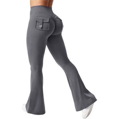 Bellanica - Women Wide-Leg Stretch Yoga Pants with Back Pockets