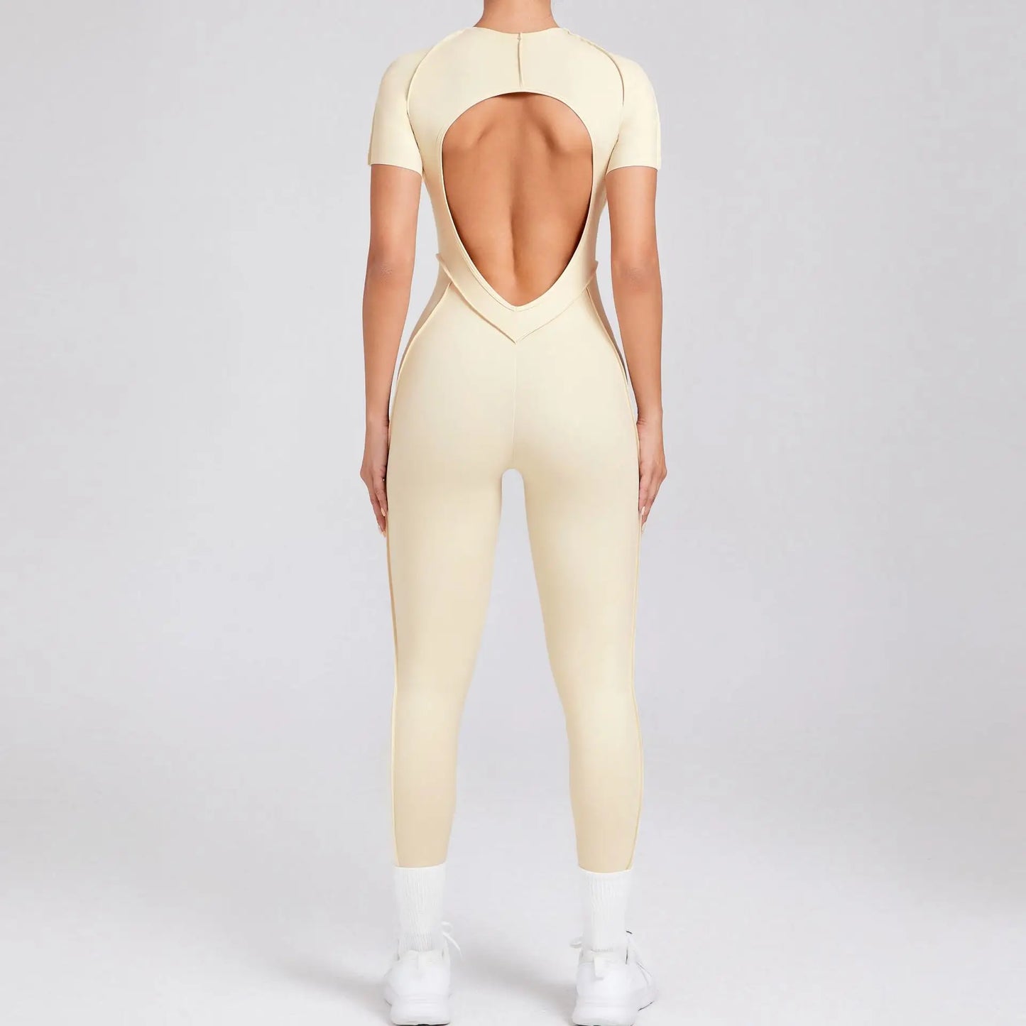 Bellanica - One-piece padded backless slim jumpsuit