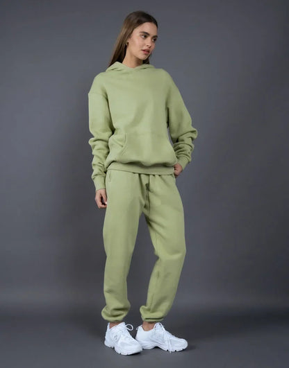 Bellanica - Fleece-Lined Thick Hooded Sweatshirt Set