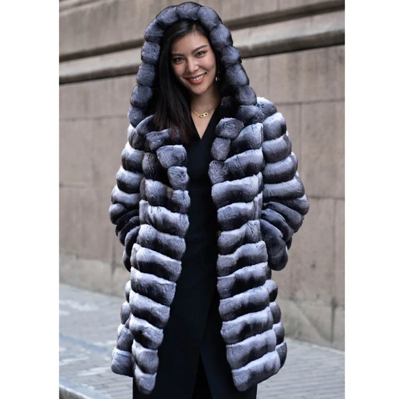 Bellanica - Long Faux Fur Coat Jacket