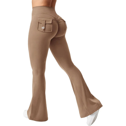 Bellanica - Women Wide-Leg Stretch Yoga Pants with Back Pockets