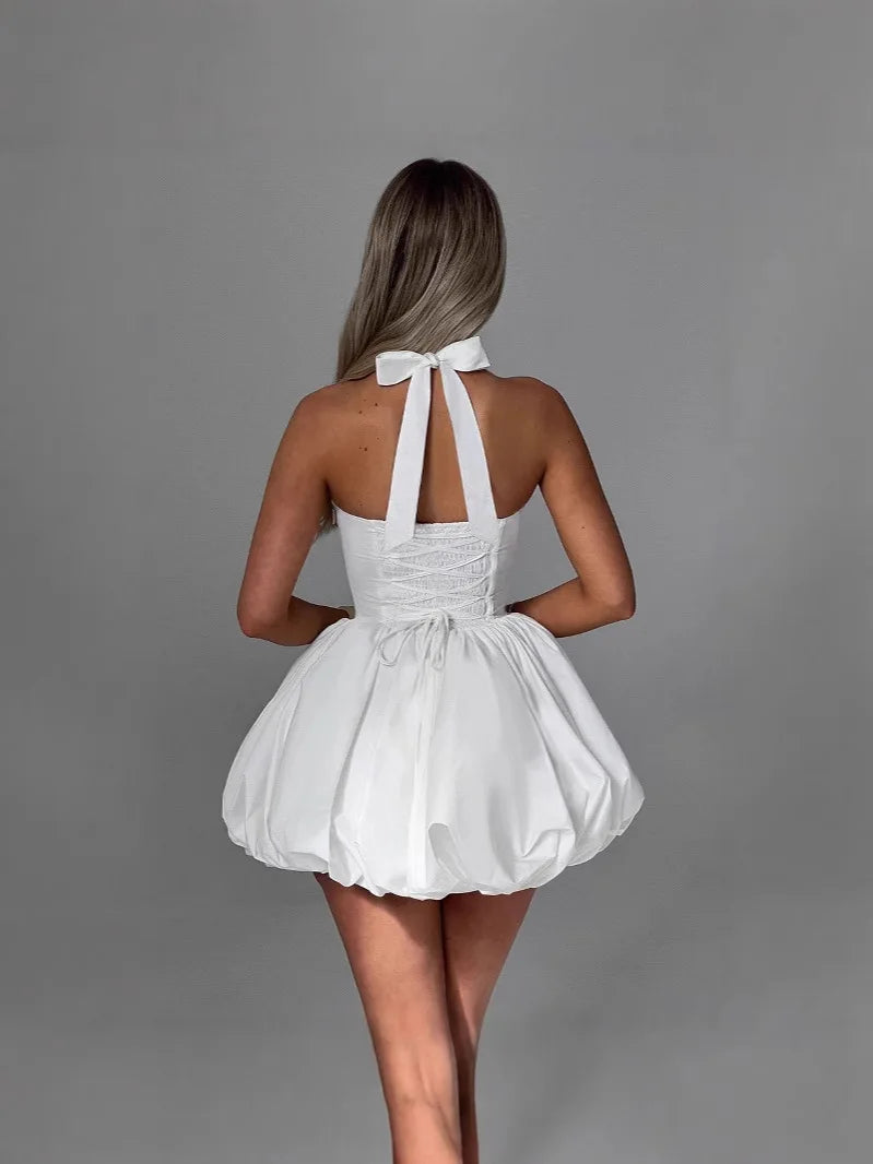 Bellanica - Backless Halter High-Waist Party Dress