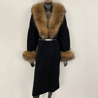 Bellanica - Real Fox Fur Jacket Long Knitwea
