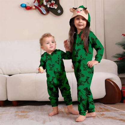 Bellanica - Christmas Elk Jumpsuit Pajamas