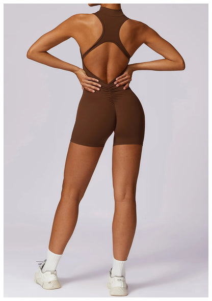 Bellanica - Seamless One-Piece Workout Jumpsuit Set