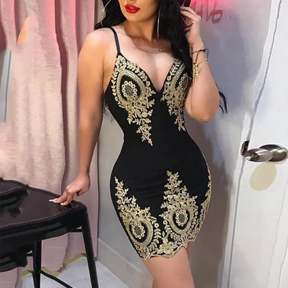 Bellanica - Sexy Halter Sleeveless Mini Dress