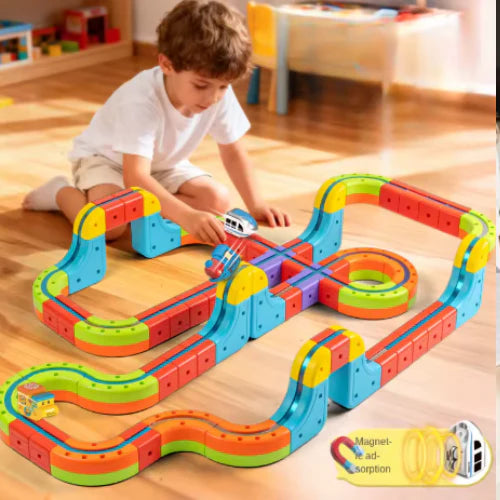 3D Magnetic Track Car Building Blocks