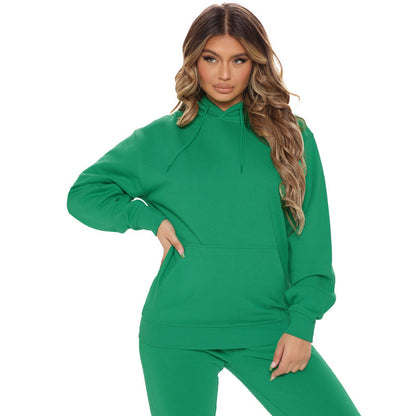 Bellanica - Loose Plus-Size Hooded Sweater Suit