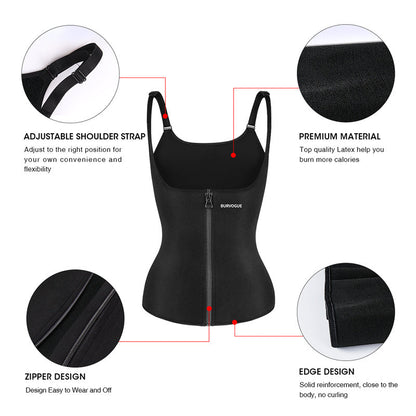 Bellanica - Burvogue Waist Trainer Corset Underbust Shapewear Latex Body